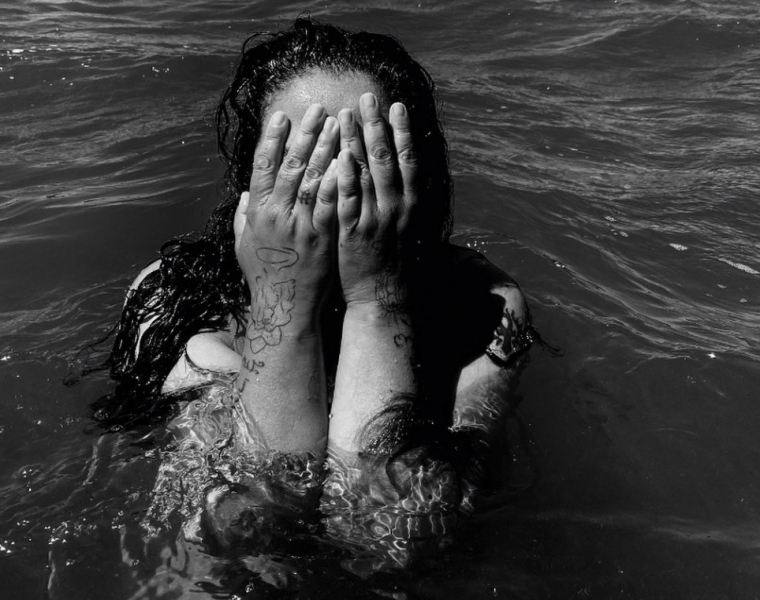 Rachelle in het water