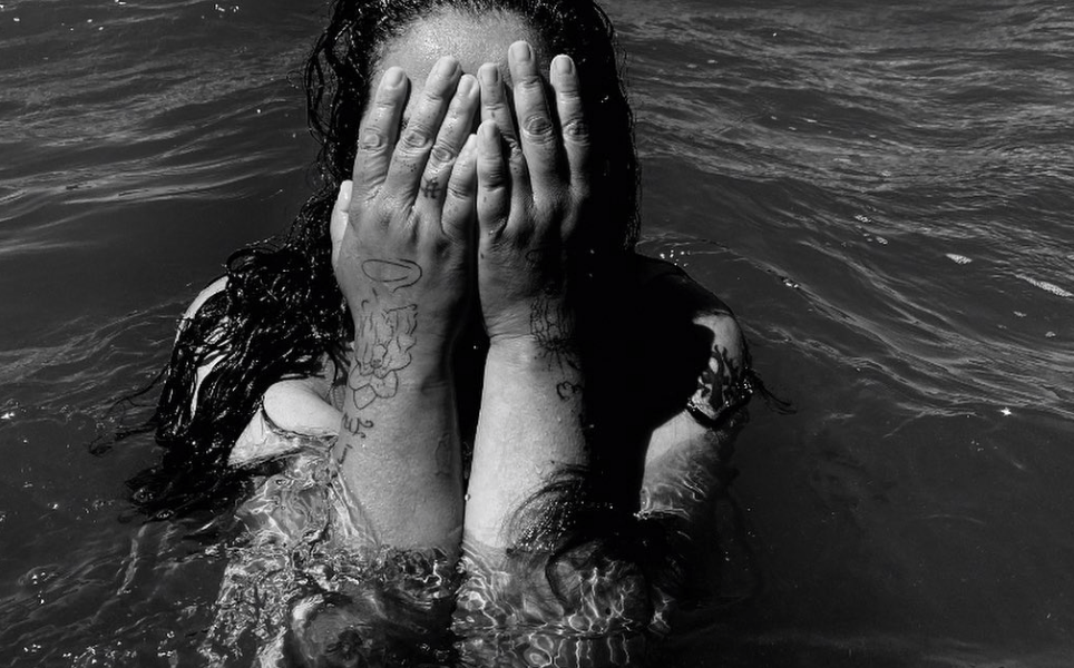 Rachelle in het water